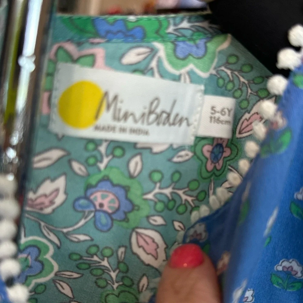 Mini Boden Girls Block Print Caftan - Picture 2 of 9